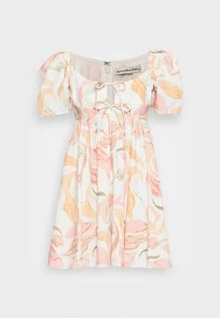 Abercrombie & Fitch KEYHOLE BABYDOLL - Day Dress - Yellow Wave -Abercrombie & Fitch Shop 478ca858061246f192caa1c9e606fd61