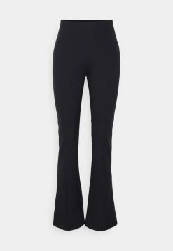 Abercrombie & Fitch PONTE SIDE SLIT FLARE - Trousers - Black