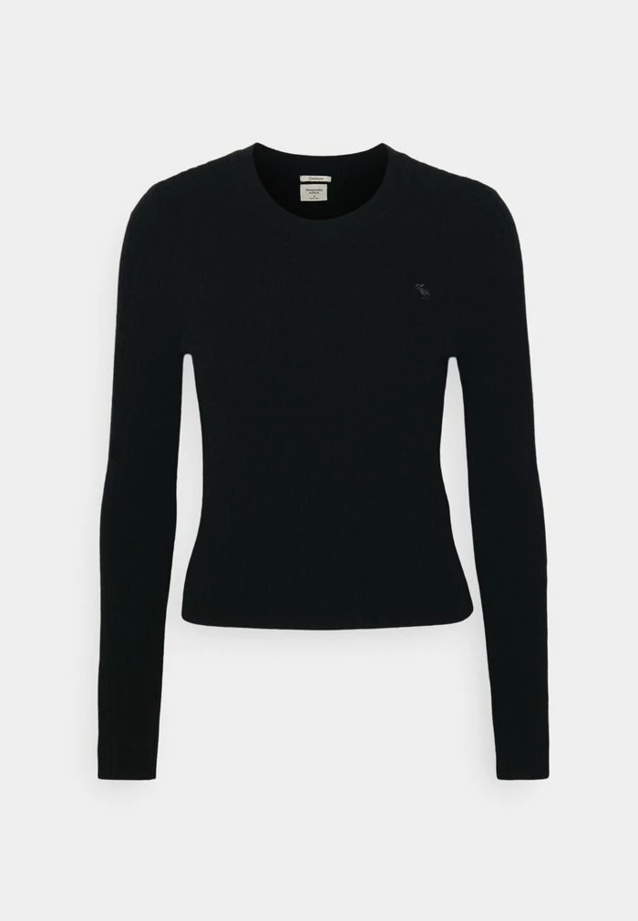 Abercrombie & Fitch SLIM CREW - Jumper - Black Beauty 5 Abercrombie & Fitch SLIM CREW - Jumper - Black Beauty - Image 5