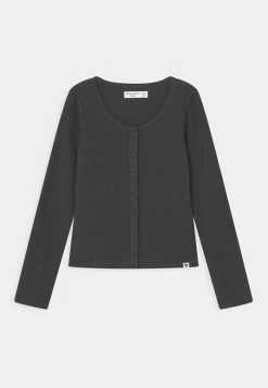 Abercrombie & Fitch BUTTON THROUGH - Long Sleeved Top - Phantom