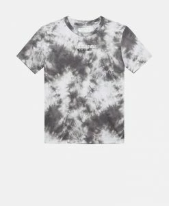 Abercrombie & Fitch LOGO PATTERN - Print T-shirt - Blue Dye Effect