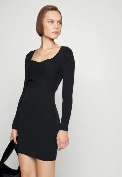 Abercrombie & Fitch WRAP FRONT MINI - Jumper Dress - Black Beauty -Abercrombie & Fitch Shop 4c2967cfc8544ced9b65d2e609f395fe