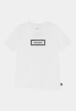 Abercrombie & Fitch TRAPPED LOGO - Print T-shirt - White