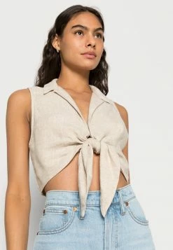 Abercrombie & Fitch BARE TIE FRONT - Top - Flax 9 Abercrombie & Fitch BARE TIE FRONT - Top - Flax -Abercrombie & Fitch Shop 50a7638be0f74fcea0bbcb778ec6e66e