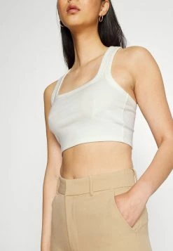 Abercrombie & Fitch BARE NECK CROP TANK - Top - Cream -Abercrombie & Fitch Shop 5112983f34e54a708ae60cb682d9f949