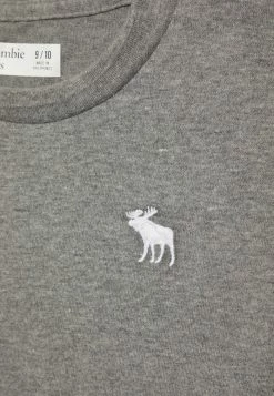 Abercrombie & Fitch Basic T-shirt - Grey -Abercrombie & Fitch Shop 52587f19d47e4d21a3a6c26304736913