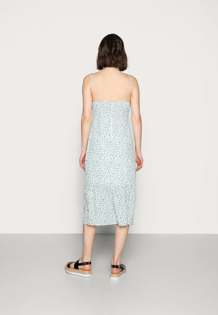 Abercrombie & Fitch SMOCKED BODICE MIDI DRESS - Day Dress - Green Leaf 3 Abercrombie & Fitch SMOCKED BODICE MIDI DRESS - Day Dress - Green Leaf - Image 3