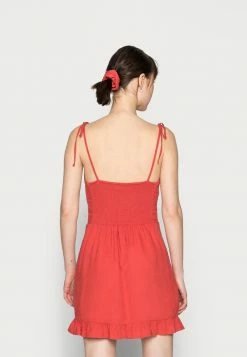 Abercrombie & Fitch BARE TIE SHOULDER SLIM WAIST MINI - Day Dress - Red Solid -Abercrombie & Fitch Shop 5394325d205d4c83ac874e746c4c0625
