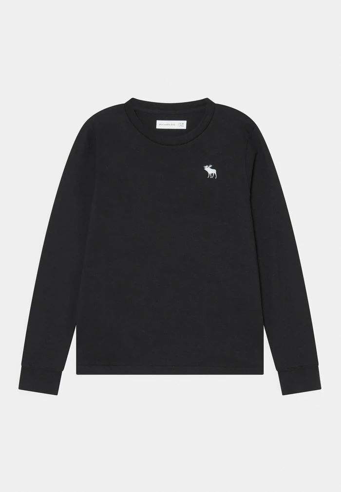 Abercrombie & Fitch BASIC TEE - Long Sleeved Top - Black 1 Abercrombie & Fitch BASIC TEE - Long Sleeved Top - Black