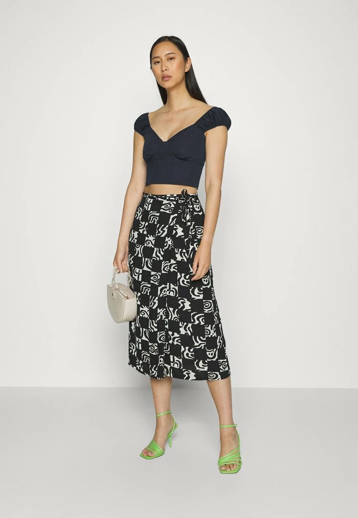 Abercrombie & Fitch CORSET DETAIL FASHION - Blouse - Black 2 Abercrombie & Fitch CORSET DETAIL FASHION - Blouse - Black - Image 2