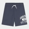 Abercrombie & Fitch MAR OVERT LOGO ABOVE THE KNEE - Shorts - Blue