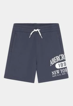 Abercrombie & Fitch MAR OVERT LOGO ABOVE THE KNEE - Shorts - Blue
