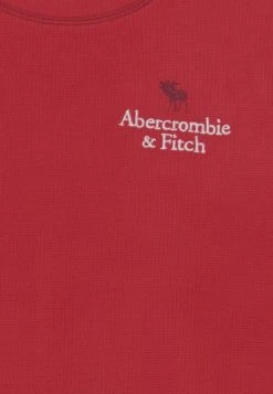 Abercrombie & Fitch TECH WAFFLE LOGO SOLID - Long Sleeved Top - Red -Abercrombie & Fitch Shop 5517c4f0a4514dadb823c9f63461e189