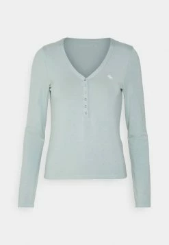 Abercrombie & Fitch MOOSE LUXE SCOOP - Long Sleeved Top - Blue -Abercrombie & Fitch Shop 56ad39e705ba40488be627de37f00d12