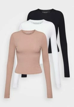 Abercrombie & Fitch 3 PACK - Long Sleeved Top - White/ginger/black 12 Abercrombie & Fitch 3 PACK - Long Sleeved Top - White/ginger/black -Abercrombie & Fitch Shop 5716f79aff784014a26067d87275d02f