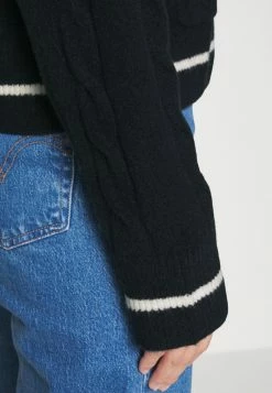 Abercrombie & Fitch FLUFFY TIPPED CARDI - Cardigan - Black Beauty -Abercrombie & Fitch Shop 575f091ada034a86b8ada6d50117cca2