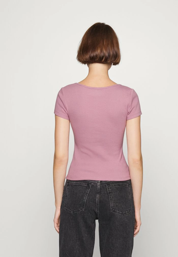 Abercrombie & Fitch ICON HENLEY FALL - Print T-shirt - Orchid Haze 3 Abercrombie & Fitch ICON HENLEY FALL - Print T-shirt - Orchid Haze - Image 3