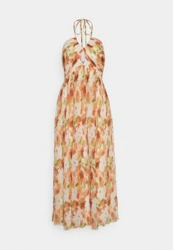 Abercrombie & Fitch CORSET DRESS - Maxi Dress - Brown/white