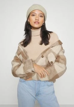 Abercrombie & Fitch NEW CROP COZY SHACKET - Bomber Jacket - Rust Plaid -Abercrombie & Fitch Shop 59a7397fe50040839c496410d25fd943