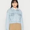Abercrombie & Fitch JACKET - Denim Jacket - Light Marble