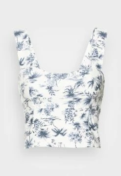 Abercrombie & Fitch BARE CORSET SET TOP - Blouse - White Print -Abercrombie & Fitch Shop 5a5990cc5be541be9de7357550a9524a