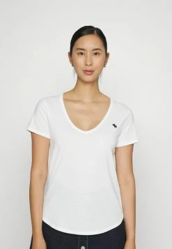 Abercrombie & Fitch VNECK MULTIPACK 3 PACK - Basic T-shirt - White/tan/hot Chocolate -Abercrombie & Fitch Shop 5c0c8e5dc85e449397834ffc0783a253