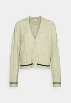 Abercrombie & Fitch FLUFFY TIPPED CARDI - Cardigan - Jet Stream -Abercrombie & Fitch Shop 5c9b161b8606494d8c76de92d767afae