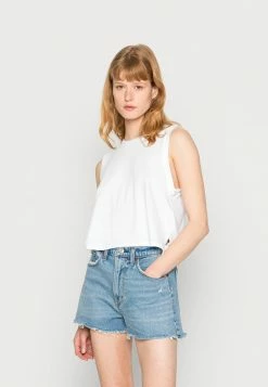 Abercrombie & Fitch BARE EASY CROP TANK - Top - White