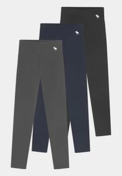 Abercrombie & Fitch 3 PACK - Leggings - Trousers - Black/navy/grey