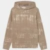 Abercrombie & Fitch OVERSIZED PATTERN - Sweatshirt - Tan Wash Effect