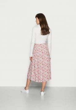 Abercrombie & Fitch WEBEX SLIT MIDI CHASE - A-line Skirt - White -Abercrombie & Fitch Shop 60c2dd12bec24f97a90296bc207b4fd1