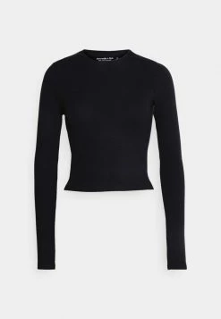 Abercrombie & Fitch ESSENTIAL CREW - Long Sleeved Top - Black Beauty -Abercrombie & Fitch Shop 6210c8573de241b3ab53bbabf6fb0da6