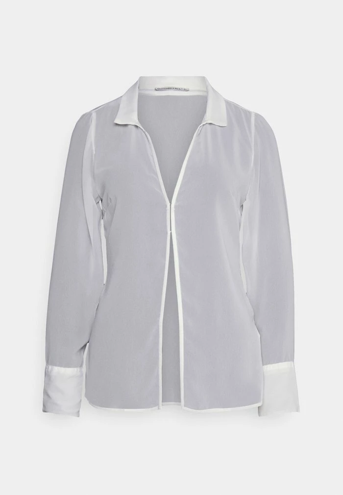 Abercrombie & Fitch ONE CLOSURE SHEER - Button-down Blouse - Cloud Dancer 5 Abercrombie & Fitch ONE CLOSURE SHEER - Button-down Blouse - Cloud Dancer - Image 5