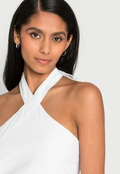 Abercrombie & Fitch BARE HALTER TOP - Blouse - White -Abercrombie & Fitch Shop 63cde93928fb4de89693623f7c59d13a