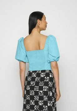 Abercrombie & Fitch HIGH NECK CUT OUT - Blouse - Delphinnium Blue -Abercrombie & Fitch Shop 64467c53b7e44150ad020874d00f861e