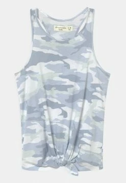 Abercrombie & Fitch TIE FRONT - Top - Light Blue