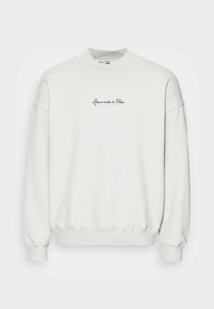 Abercrombie & Fitch MOCKNECK CREW SCRIPT - Sweatshirt - Phantom Grey 4 Abercrombie & Fitch MOCKNECK CREW SCRIPT - Sweatshirt - Phantom Grey - Image 4