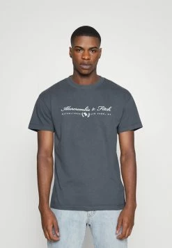Abercrombie & Fitch LOGOCON UPDATE - Print T-shirt - Grey