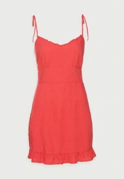 Abercrombie & Fitch BARE TIE SHOULDER SLIM WAIST MINI - Day Dress - Red Solid -Abercrombie & Fitch Shop 65c85d6ed38340c98f4571cc789f2079