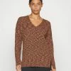 Abercrombie & Fitch LUXELOFT OVERSIZED - Jumper - Rich Brown/space Dye