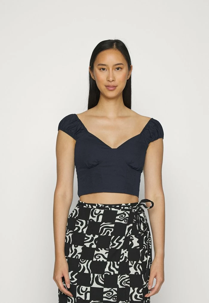 Abercrombie & Fitch CORSET DETAIL FASHION - Blouse - Black 1 Abercrombie & Fitch CORSET DETAIL FASHION - Blouse - Black