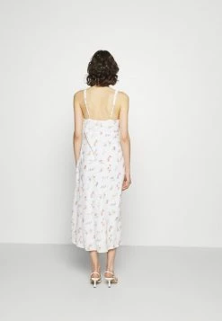 Abercrombie & Fitch VNECK MIDI SLIP DRESS - Day Dress - White -Abercrombie & Fitch Shop 689d716a78e74c7eabe5ada37684edec