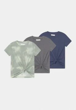 Abercrombie & Fitch TIE FRONT 3 PACK - Print T-shirt - Multi-coloured