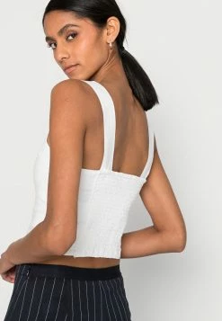 Abercrombie & Fitch BARE CORSET SET TOP - Blouse - White -Abercrombie & Fitch Shop 6b5b722c7b274364b6a350ed67fcdb5c