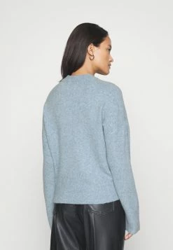 Abercrombie & Fitch VINTAGE WEDGE FIT CREW PATTERN - Jumper - Blue Fog Heather -Abercrombie & Fitch Shop 6b8a3cb92e94481f808c5c581dd24753