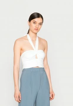 Abercrombie & Fitch BARE SCARF HALTER - Top - Brilliant White