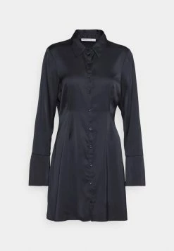 Abercrombie & Fitch FRONT SHEER MIDI - Shirt Dress - Black -Abercrombie & Fitch Shop 6c907bcc242e4395ada44b5b3d24f84d