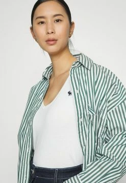 Abercrombie & Fitch VNECK MULTIPACK 3 PACK - Basic T-shirt - White/tan/hot Chocolate -Abercrombie & Fitch Shop 6cce7fcee04346d29de5fff152c2ec84