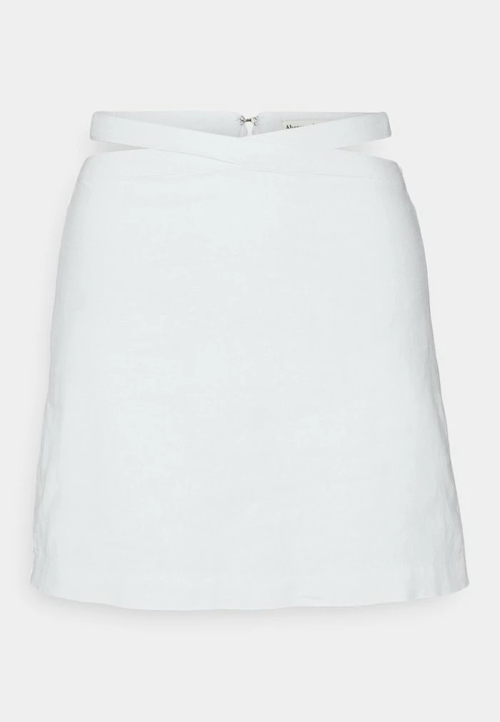Abercrombie & Fitch TIE-WAIST STRAPPY - Mini Skirt - White 5 Abercrombie & Fitch TIE-WAIST STRAPPY - Mini Skirt - White - Image 5