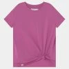 Abercrombie & Fitch JAN TIE FRONT ESSENTIAL SOLID - Print T-shirt - Pink